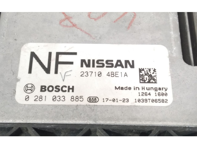 Řídící jednotka 237104BE1A, 0281033885   Nissan X-Trail T32 2017