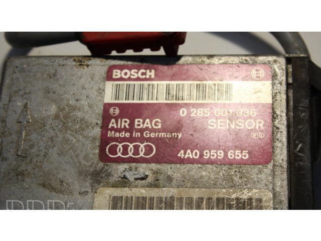 Блок подушек безопасности 0285001036, 4A0959655   Audi 80 90 B3