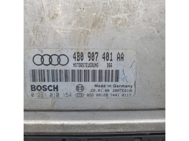 Блок управления двигателя 4B0907401AA, 0281010154   Audi A6 S6 C5 4B