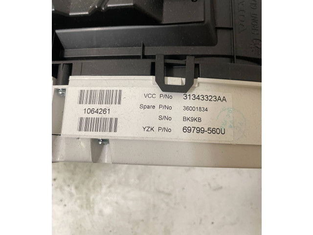 Přístrojová deska  Volvo V60 2012 31343323AA, 36001834  