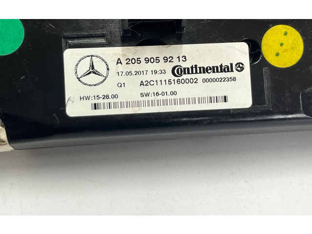 Блок управления климат-контролем A2059059213, A2059059213   Mercedes-Benz C W205