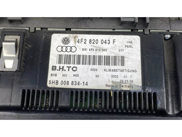 Блок управления климат-контролем 4F2820043F   Audi A6 S6 C7 4G