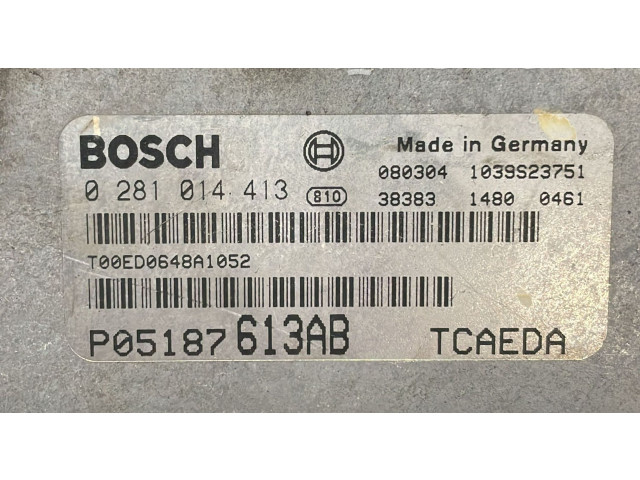 Комплект блоков управления 0281014413, 0281014413   Jeep Patriot