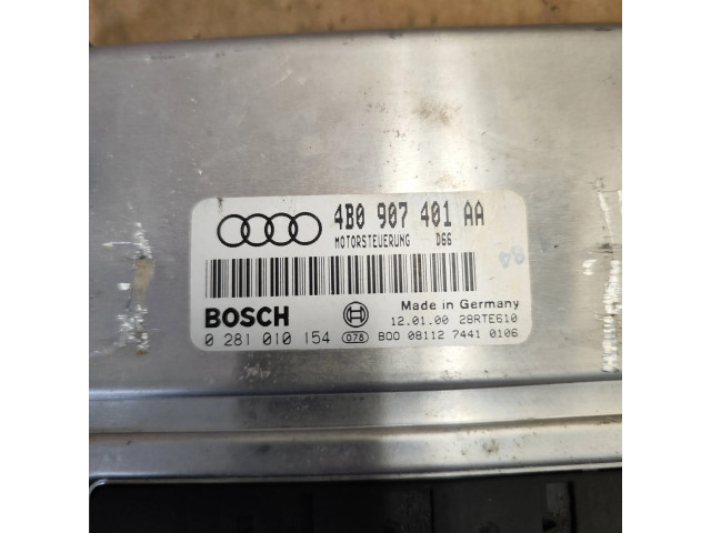 Блок управления двигателя 4B0907401AA, 0281010154   Audi A6 S6 C5 4B