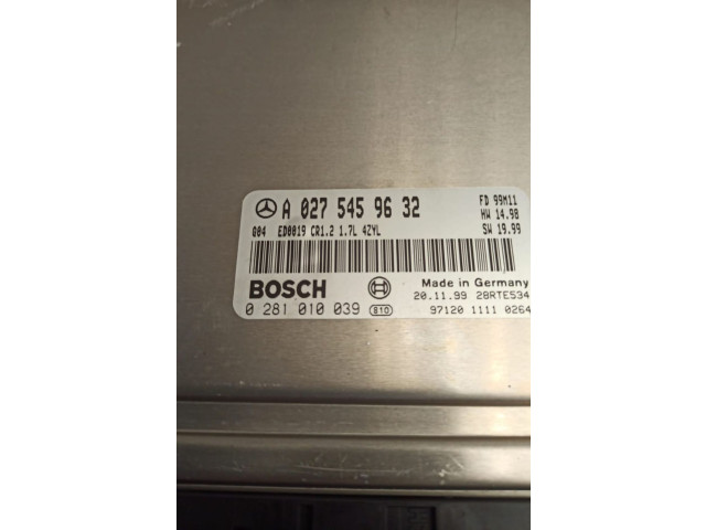 Řídící jednotka    Mercedes-Benz A W168 2001