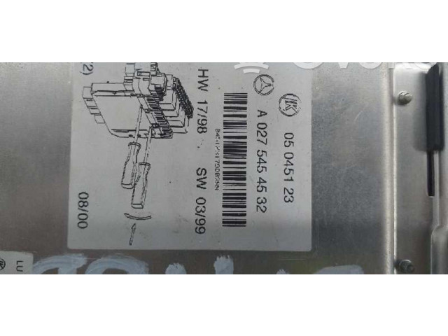   Pojistková skříňka A0275454532   Mercede-Benz S W220 2004