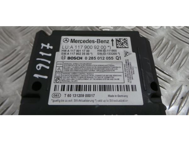 Блок подушек безопасности A1179009200, 0285012055   Mercedes-Benz CLA C117 X117 W117