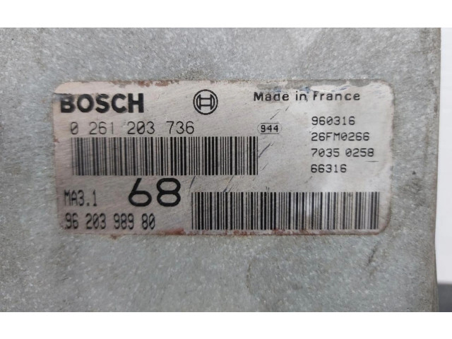 Řídící jednotka 9620398980   Peugeot 106 1997