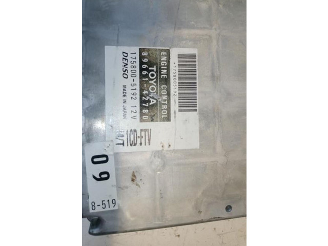 Řídící jednotka 1758005192, 1758005192   Toyota RAV 4 (XA10) 2002