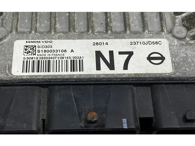 Řídící jednotka S180033106A, 23710JD58C   Nissan Qashqai+2 2009