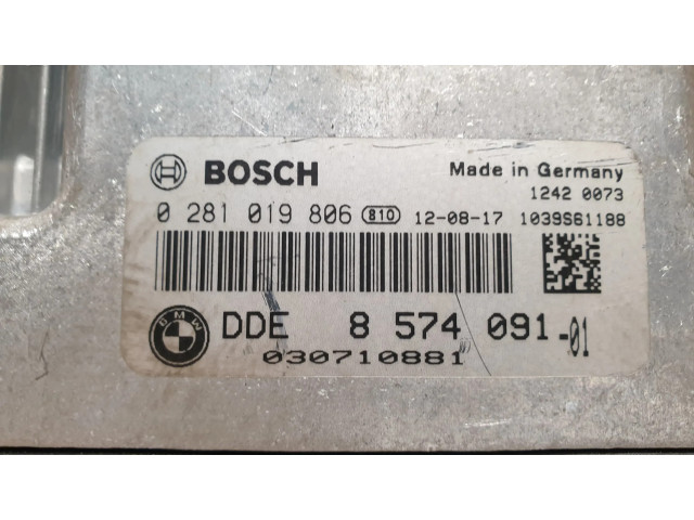 Řídící jednotka 8574091, 0281019806   BMW 5 F10 F11 2012