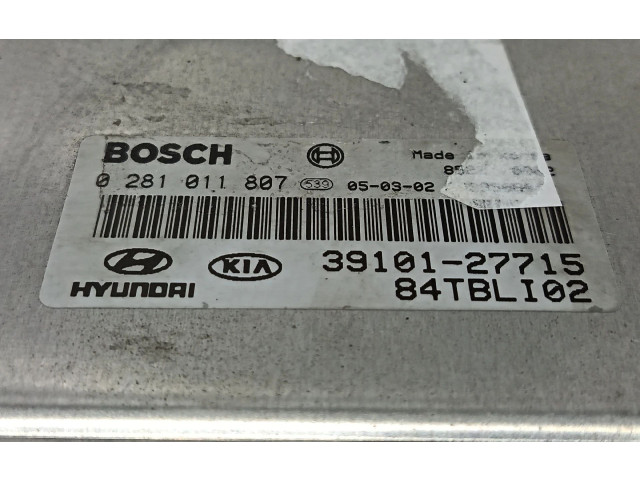 Řídící jednotka 39101-27715, 0281011807   Hyundai Getz 2005