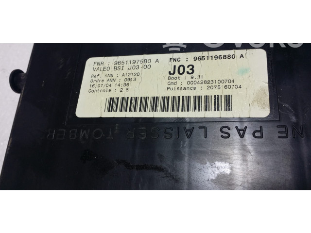 Блок комфорта 9651196880A, 9651196880A   Peugeot 307   