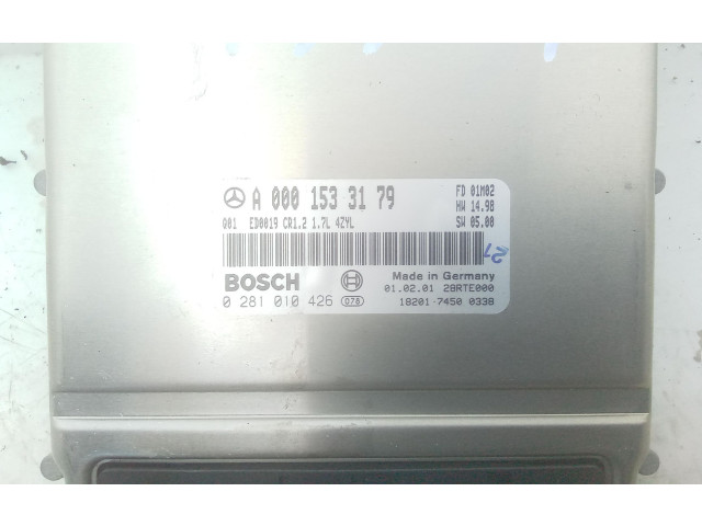 Řídící jednotka 0281010426, 0281010426   Mercedes-Benz A W168 2001