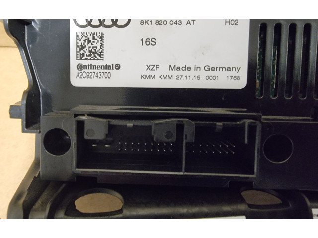 Блок управления климат-контролем 8K1820043AT   Audi A5 8T 8F