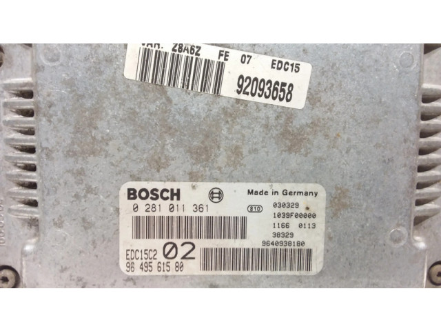 Řídící jednotka 0281011361, 9649561580   Peugeot 607 2002