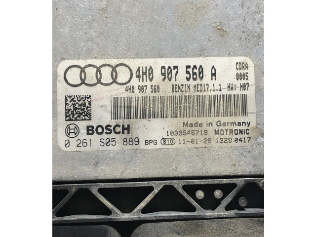 Блок управления двигателя 4H0907560A, 4H0907560   Audi A8 S8 D4 4H