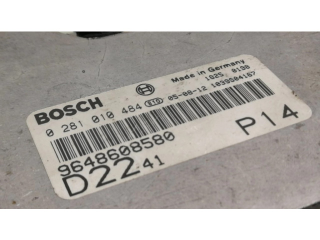 Блок управления двигателя 9648608580, 0281010484   Citroen Jumper