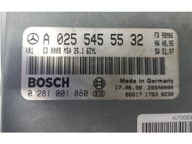 Řídící jednotka A0255455532   Mercedes-Benz E W210 1997