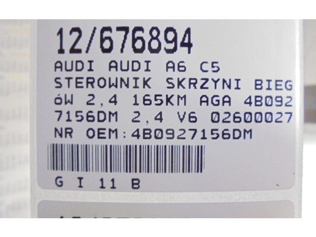 Блок управления коробкой передач 4B0927156DM, 4B0927156DM   Audi A6 Allroad C5