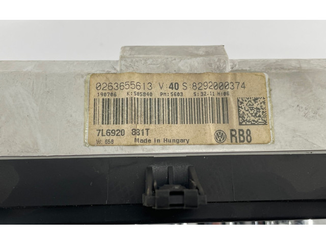 Přístrojová deska  Volkswagen Touareg I 2007 7L6920881T, 0263655613  