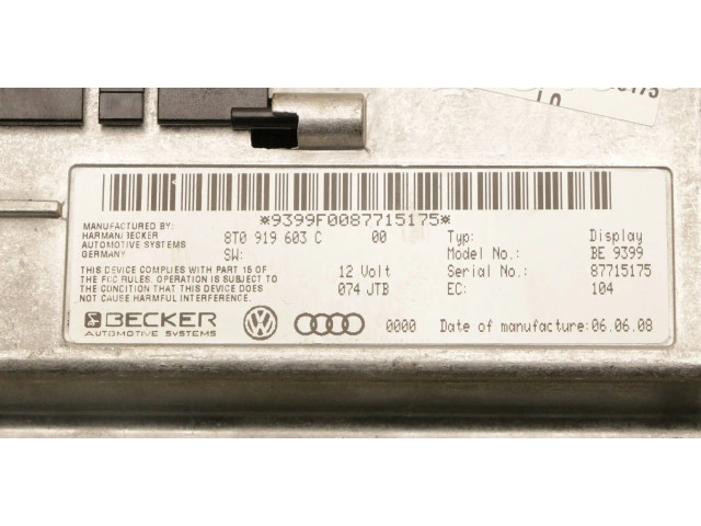 Дисплей    8T0919603C   Audi RS6 C6