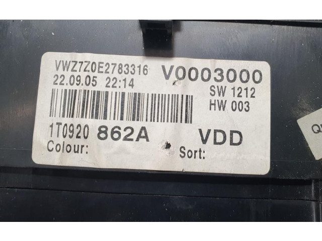 Панель приборов 1T0920862A, SIEMENSVDO   Volkswagen Caddy       