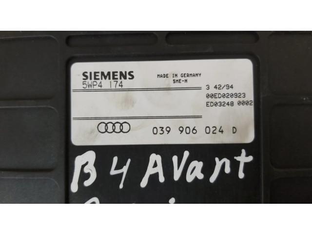 Блок управления двигателя 039906024D, 5WP4174   Audi 80 90 S2 B4