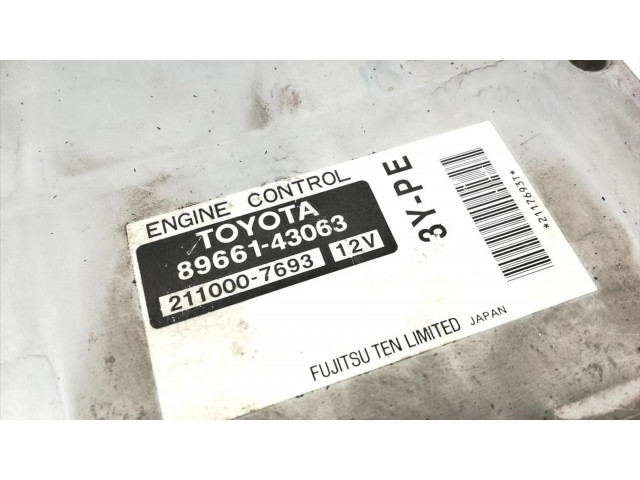 Блок управления двигателя 89661-43063, 211000-7693   Toyota Avalon XX20