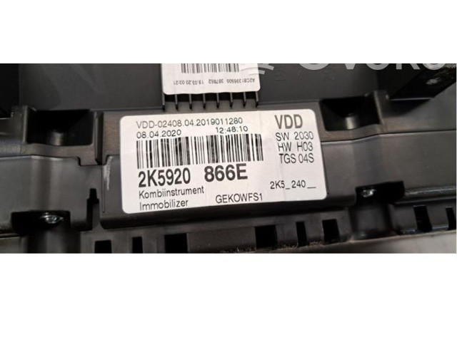 Přístrojová deska  Volkswagen Caddy 2020 2K5920866E  