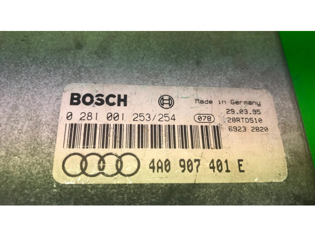 Блок управления двигателем Блок управления 4A0907401E, 0281001253   Audi 100 S4 C4