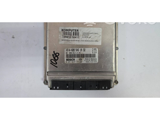 Řídící jednotka A0285451932, 0281010118   Mercedes-Benz A W168 1997