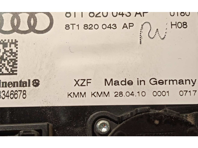 Блок управления климат-контролем 8T1820043AP, 8T1820043APXZF   Audi Q5 SQ5