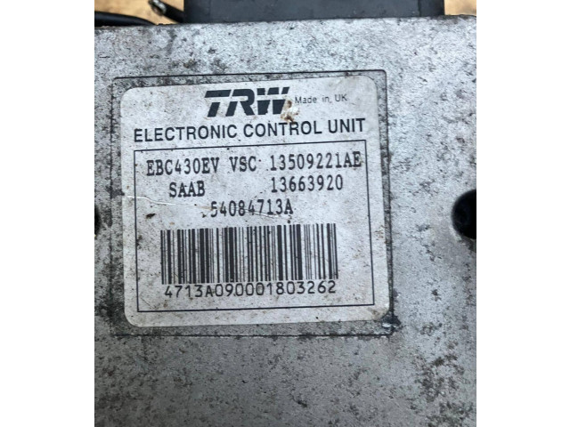 Jednotka ABS 13509221AE, 54084713A   Saab 9-3 Ver2 2006