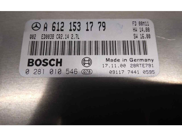 Řídící jednotka A6121531779, 0281010546   Mercedes-Benz ML AMG W164 2000