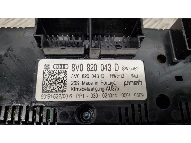 Блок управления климат-контролем 8V0820043D   Audi A3 S3 8V