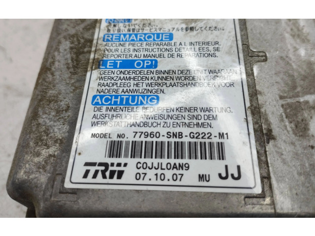 Блок подушек безопасности 77960SNBG222M1   Honda Civic