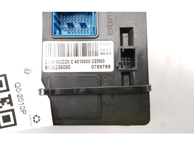 Модуль блока управления кондиционером 9836236080, Q0-2010P   Peugeot 208