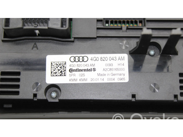 Блок управления климат-контролем 4G0820043AM   Audi A6 S6 C7 4G