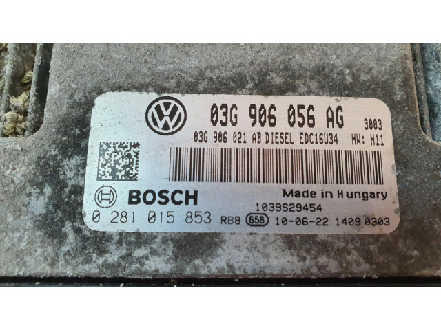 Řídící jednotka 03G906056AG   Skoda Superb B6 (3T) 2009