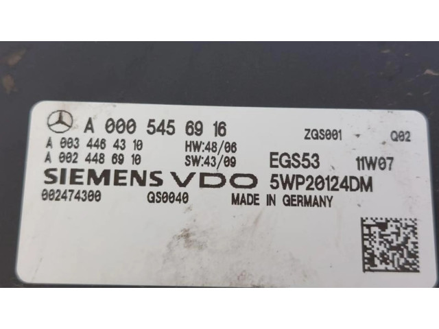 Řídící jednotka A0005456916   Mercedes-Benz E AMG W212 2009