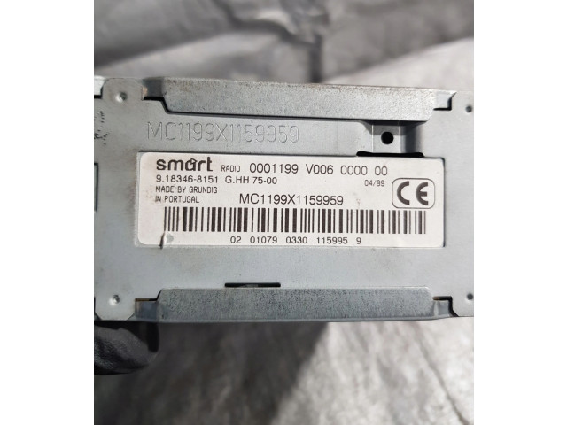Радио/ проигрыватель CD/DVD / навигация 9183468151   Smart ForTwo I  