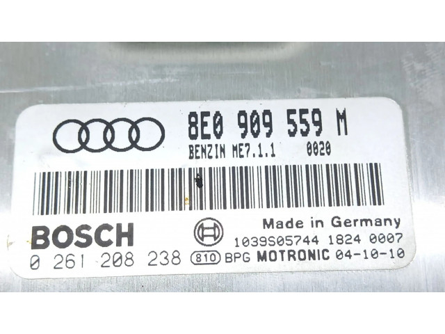 Блок управления двигателем Блок управления 8E0909559M, 0261208238   Audi A4 Allroad