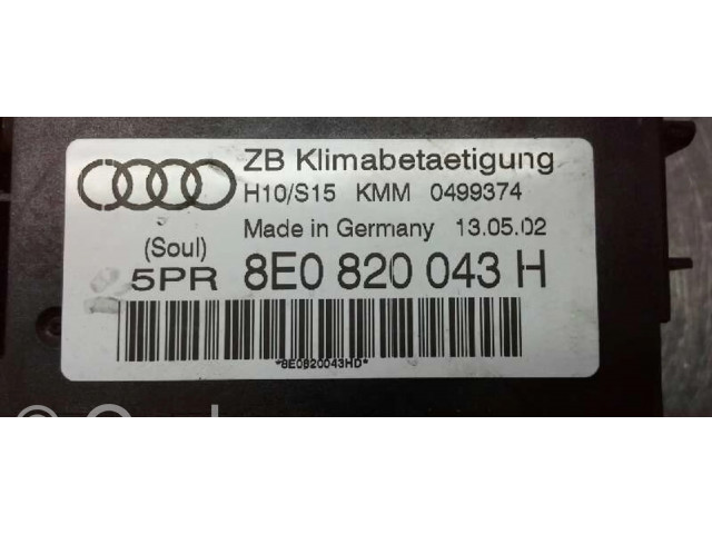 Блок управления климат-контролем 8E0820043H   Audi A4 Allroad