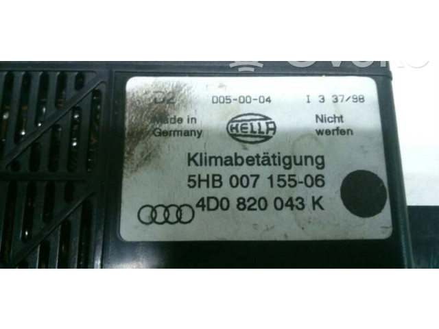 Блок управления климат-контролем 4D0820043K   Audi A8 S8 D2 4D
