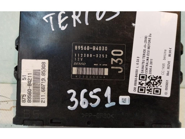 Řídící jednotka 89560-B4030, 3SZVE   Daihatsu Terios 2006