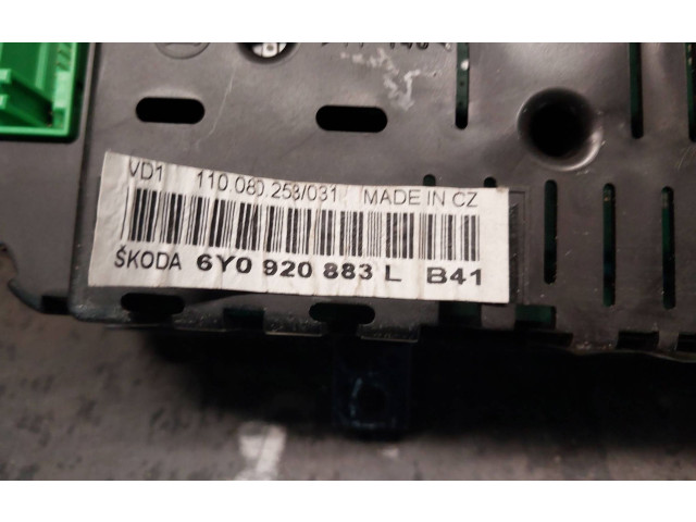 Přístrojová deska  Skoda Fabia Mk1 (6Y) 2006 6Y0920883L, 110080253031  
