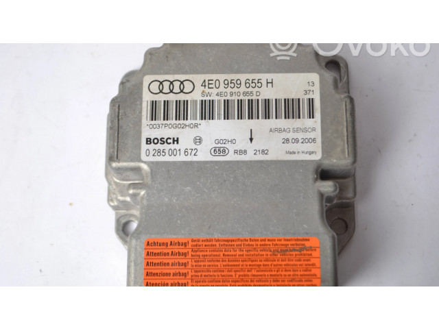 Блок подушек безопасности 4e0959655h, 0285001672   Audi A8 S8 D3 4E