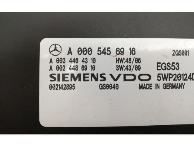 Блок управления коробкой передач A0005456916   Mercedes-Benz E C207 W207