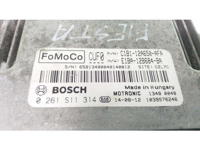 Блок управления двигателя C1B112A650AFA, E1BA12B684BA   Ford Fiesta